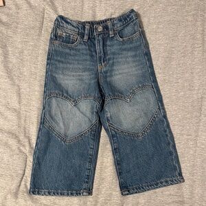GAP Kids Blue Jeans with Heart Patches